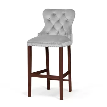 Scaun Bar Madame Gri/Nuc BL03 - l51 x A60 x h115 cm imagine