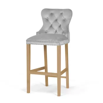 Scaun Bar Madame Gri/Stejar BL03 - l51 x A60 x h115 cm imagine