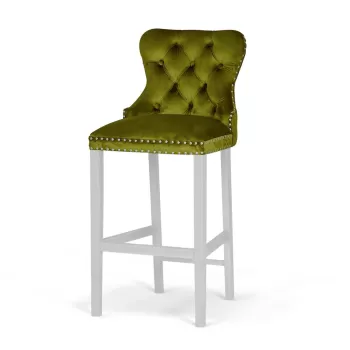 Scaun Bar Madame Olive/Alb BL75 - l51 x A60 x h115 cm imagine
