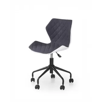 Scaun birou Matrix alb/gri - H 78-88 cm imagine