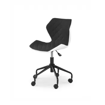 Scaun birou Matrix alb/negru - H 78-88 cm imagine
