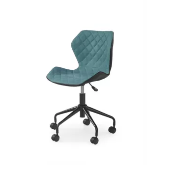Scaun birou Matrix negru/turcoaz - H 78-88 cm imagine