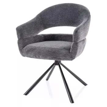 Scaun Borgo gri inchis/negru Raven18 imagine