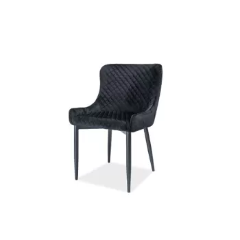 Scaun catifea Colin B negru - H 84 cm imagine