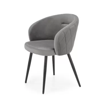 Scaun catifea K430 Gri - H77 cm imagine