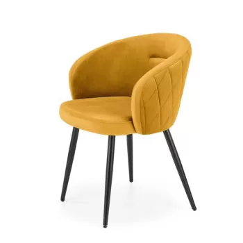 Scaun catifea K430 Mustariu - H77 cm imagine