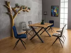 Scaun catifea Texo gri - H 87 cm imagine