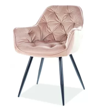 Scaun Cherry velvet bej Blu28 imagine