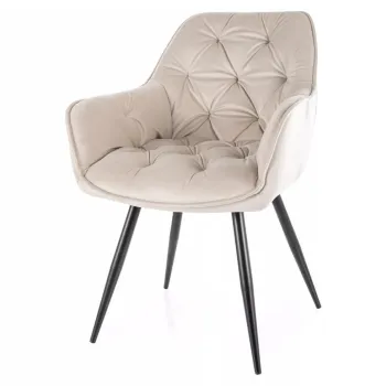 Scaun Cherry velvet bej deschis Blu30 imagine