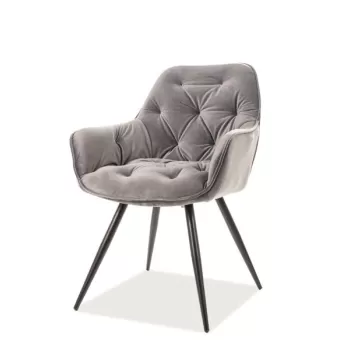 Scaun Cherry velvet gri Blu14 imagine