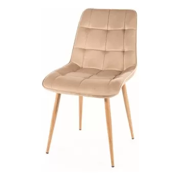 Scaun Chic D velvet bej Blu28 imagine