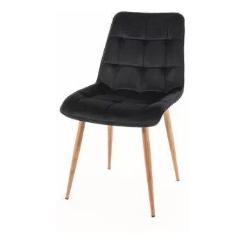 Scaun Chic D velvet negru Blu19 imagine