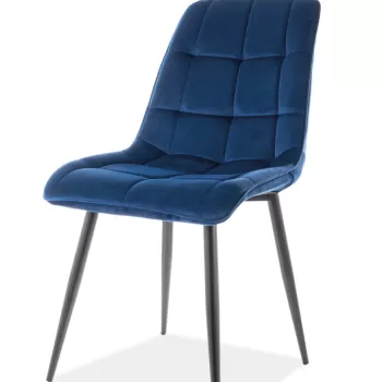 Scaun Chic Velvet Bleumarin / Negru - l51 x A44 x H89 cm imagine