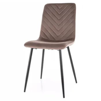 Scaun Daren velvet cappuccino/negru Blu38 imagine