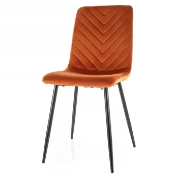 Scaun Daren velvet cinnamon/negru Blu4215 imagine