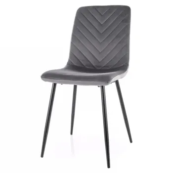 Scaun Daren velvet gri/negru Blu14 imagine