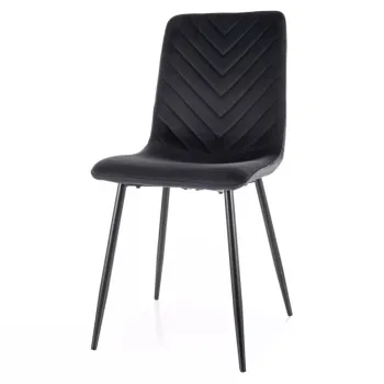 Scaun Daren velvet negru/negru Blu19 imagine