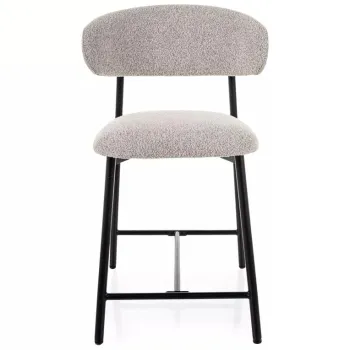 Scaun de bar Elton H-2 Noelle bej 231 / negru mat imagine