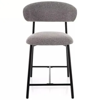 Scaun de bar Elton H-2 Noelle gri 232 / negru mat imagine