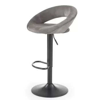 Scaun de bar H-102 velvet gri imagine