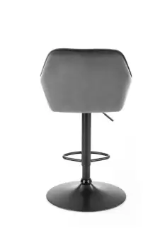 Scaun de bar H-103 velvet gri - H114 cm imagine