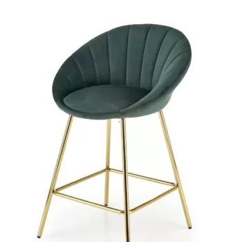 Scaun de bar H-112 velvet verde imagine
