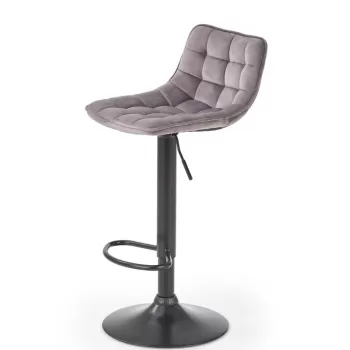 Scaun de bar H-95 velvet gri imagine
