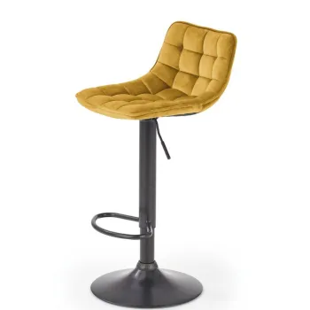 Scaun de bar H-95 velvet mustariu imagine