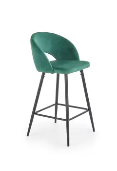 Scaun de bar H-96 velvet verde imagine