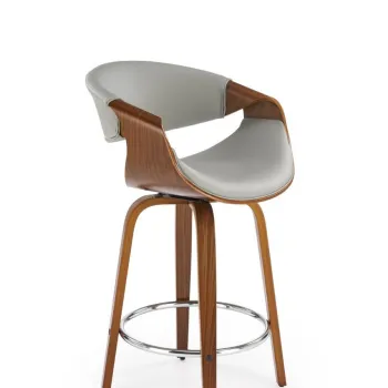 Scaun de bar H123 gri/nuc imagine