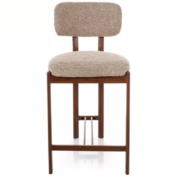 Scaun de bar Misaki H-2 bej 253 / nuc imagine