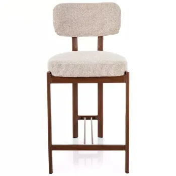 Scaun de bar Misaki H-2 bej deschis 255 / nuc imagine