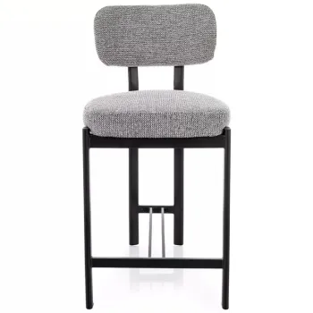 Scaun de bar Misaki H-2 gri 254 / negru mat imagine