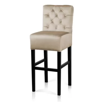 Scaun de bar tapitat Chester bej - H70 cm imagine