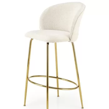 Scaun de bar tapitat H-116 crem imagine