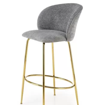 Scaun de bar tapitat H-116 gri imagine