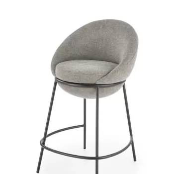 Scaun de bar tapitat H-118 gri imagine