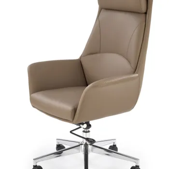 Scaun de birou Ederson piele ecologica cappuccino H131 cm imagine