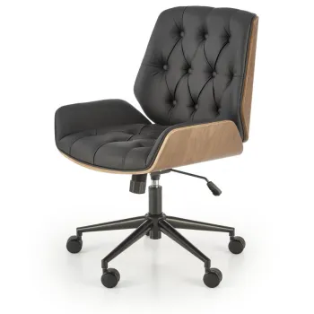 Scaun de birou Gavin nuc/negru H100 cm imagine