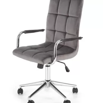 Scaun de birou Gonzo 4 Velvet Gri - H105 cm imagine