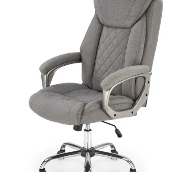 Scaun de birou Helder 2 piele ecologica gri H120 cm imagine
