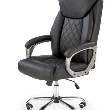 Scaun de birou Helder piele ecologica negru H120 cm imagine