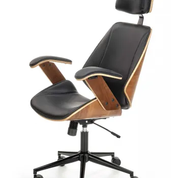 Scaun de birou Ignazio nuc/negru H129 cm imagine