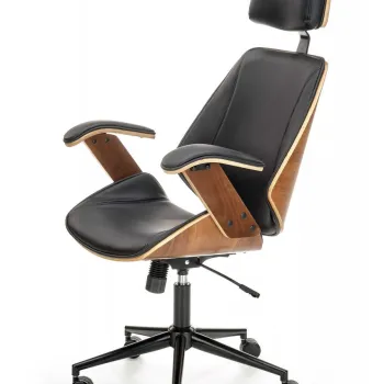 Scaun de birou Ignazio nuc/negru H129 cm imagine