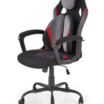 Scaun de birou Jensen negru/gri/rosu H125 cm JENSEN office chair, black / grey / red imagine