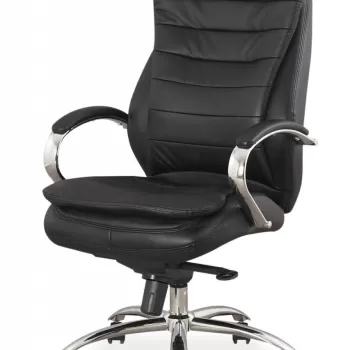 Scaun de birou Q-154 Piele Naturala Negru imagine