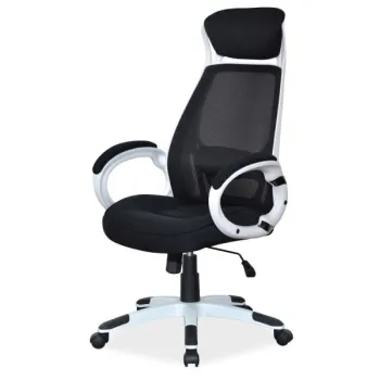 Scaun de birou Q-409 negru/alb imagine