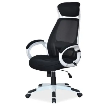 Scaun de birou Q-409 negru/alb imagine