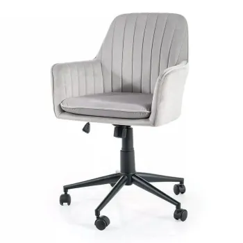 Scaun de birou Q-886 velvet gri deschis Blu03 imagine