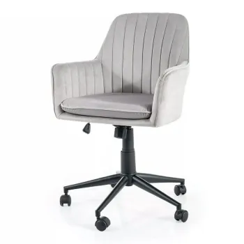 Scaun de birou Q-886 velvet gri deschis Blu03 imagine